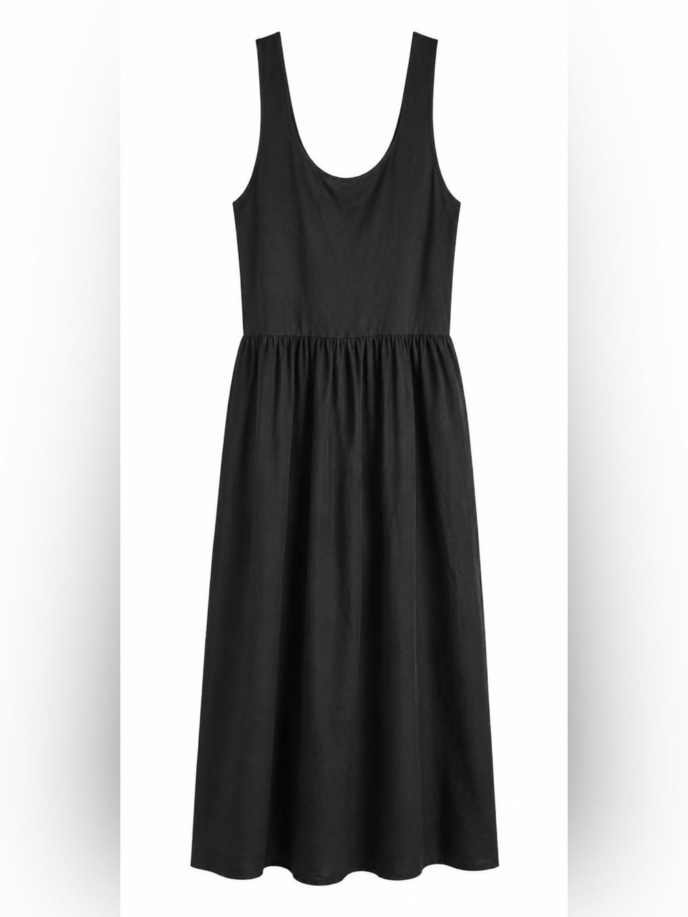 A New Day Women’s Black Midi Dress Size Large Sleeveless NWT